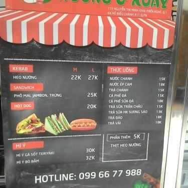 Thực đơn- Tiệm Bánh Bánh Mì Nướng & Xoay - Sư Vạn Hạnh