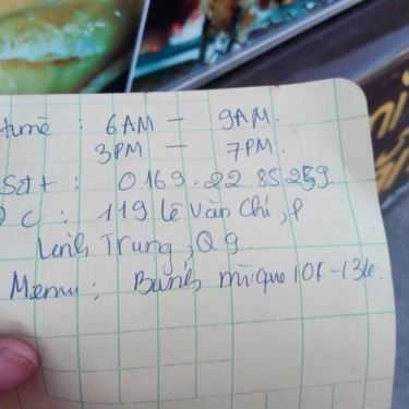 Thực đơn- Ăn vặt Bánh Mì Que Đà Nẵng - Lê Văn Chí