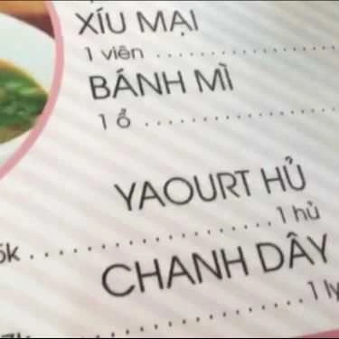 Thực đơn- Ăn vặt Bánh Mì Xíu Mại Gốc Đà Lạt