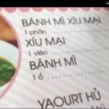 Thực đơn- Ăn vặt Bánh Mì Xíu Mại Gốc Đà Lạt