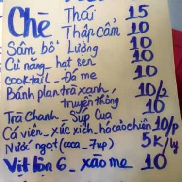 Thực đơn- Ăn Vặt Bờ Kè - Trường Sa