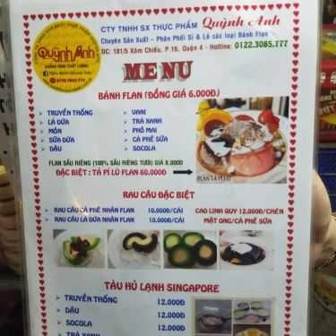 Thực đơn- Ăn vặt Bánh Flan Quỳnh Anh
