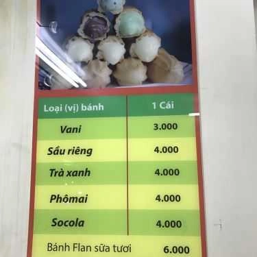 Thực đơn- Tiệm Bánh Bánh Su Kem Khánh Nguyên - Hoàng Văn Thụ