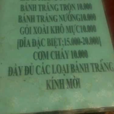 Thực đơn- Ăn vặt Bánh Tráng Trộn A Día - Hưng Phú