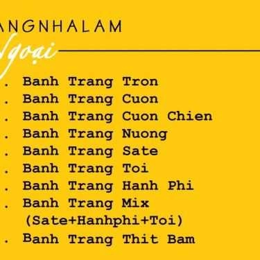 Thực đơn- Ăn vặt Bà Già - Bánh Tráng Homemade