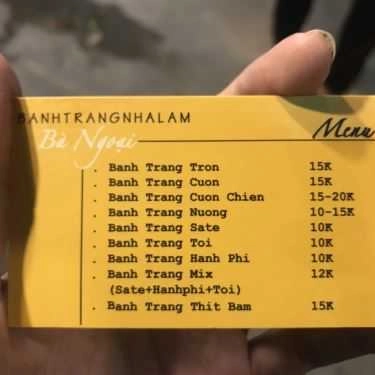Thực đơn- Ăn vặt Bà Già - Bánh Tráng Homemade