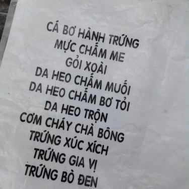 Thực đơn- Ăn vặt Bánh Tráng Chấm Trứng Bơ