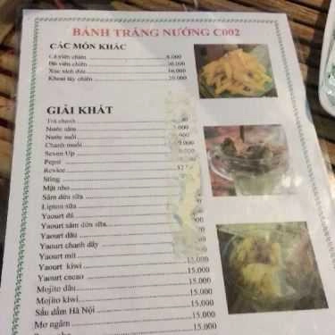 Thực đơn- Ăn vặt Bánh Tráng Nướng C002 - Đinh Tiên Hoàng