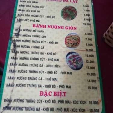 Thực đơn- Ăn vặt Bánh Tráng Nướng Đà Lạt - Làng Tăng Phú