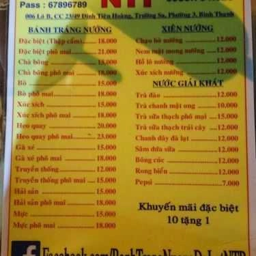 Thực đơn- Ăn vặt Bánh Tráng Nướng Đà Lạt NTP Bình Thạnh