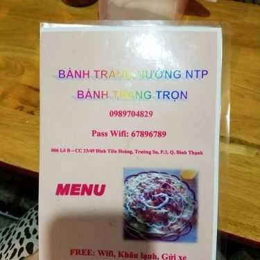 Thực đơn- Ăn vặt Bánh Tráng Nướng Đà Lạt NTP Bình Thạnh