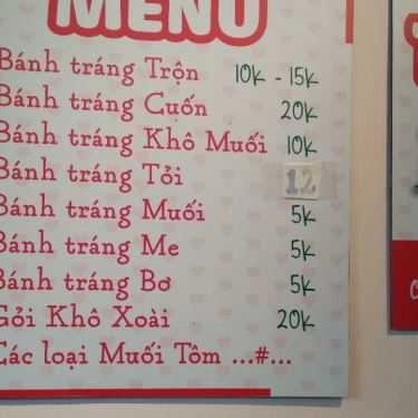 Thực đơn- Ăn vặt Thành Danh - Bánh Tráng Trộn Tây Ninh