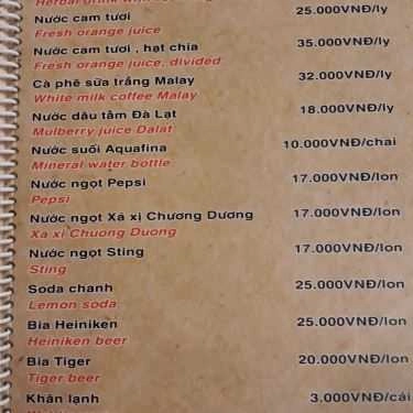 Thực đơn- Ăn vặt Bánh Xèo Rau Rừng - Phố Thành