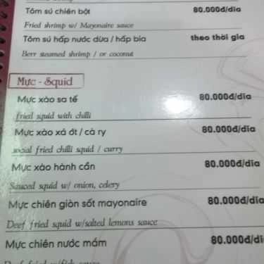 Thực đơn- Ăn vặt Bánh Xèo Sammy