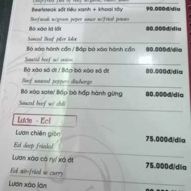 Thực đơn- Ăn vặt Bánh Xèo Sammy