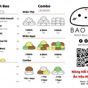 Thực đơn- Ăn vặt Bao Boi - Bánh Bao Hawaii