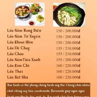 Thực đơn- Quán Ăn Bát Nhã Ba La Mật - Ẩm Thực Chay