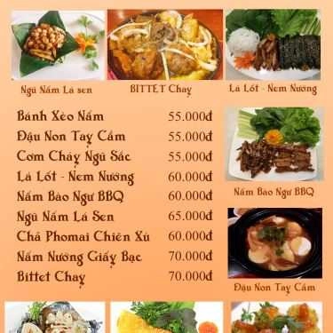 Thực đơn- Quán Ăn Bát Nhã Ba La Mật - Ẩm Thực Chay