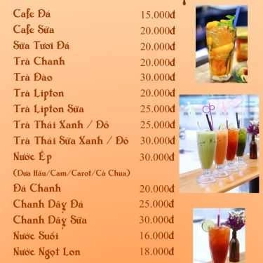 Thực đơn- Quán Ăn Bát Nhã Ba La Mật - Ẩm Thực Chay