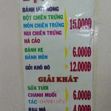 Thực đơn- Ăn vặt Bột Chiên Bé