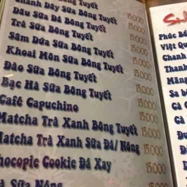 Thực đơn- Ăn vặt Bé Heo - Kem Tươi & Trà Sữa