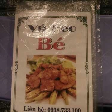 Thực đơn- Quán Nhậu Bé - Vú Heo Nướng - Lê Quang Sung