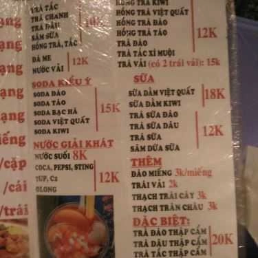 Thực đơn- Quán Nhậu Bé - Vú Heo Nướng - Lê Quang Sung