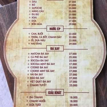 Thực đơn- Bee Coffee - Đường Số 23