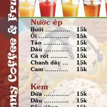 Thực đơn- Benny Coffee &Fruits - Đường 59