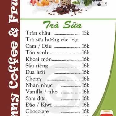Thực đơn- Benny Coffee &Fruits - Đường 59