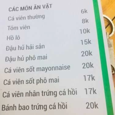 Thực đơn- Ăn vặt Bếp Nhà - Sữa Chua Trái Cây & Sữa Chua Hạt Đác