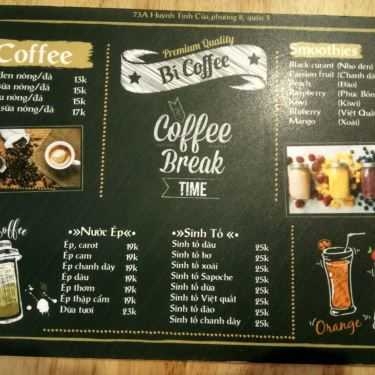 Thực đơn- Bi Coffee - Huỳnh Tịnh Của