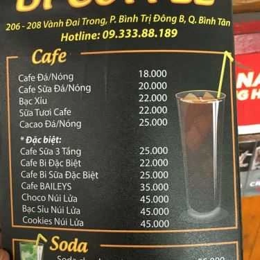 Thực đơn- Bi Coffee - Vành Đai Trong