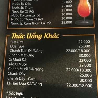 Thực đơn- Bi Coffee - Vành Đai Trong