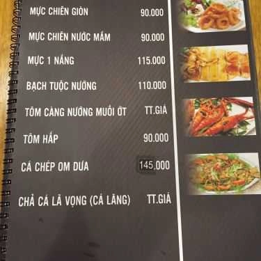 Thực đơn- Quán Nhậu Bia Hơi Hà Nội - Chung Cư Phú Mỹ