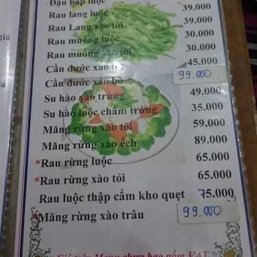 Thực đơn- Quán Nhậu Bia Hơi Hà Nội Bắc Việt