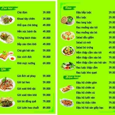 Thực đơn- Quán Nhậu Bia Sệt 100%
