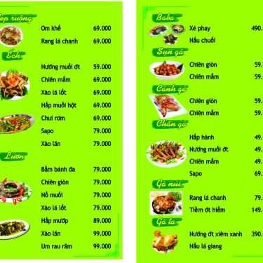 Thực đơn- Quán Nhậu Bia Sệt 100%