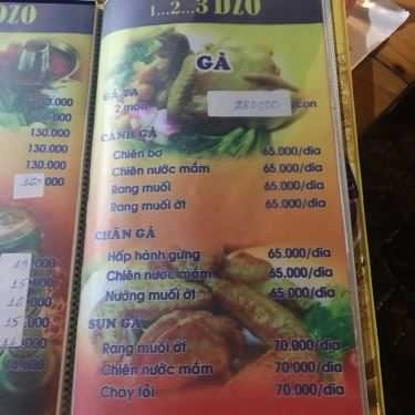 Thực đơn- Quán Nhậu Bia Sệt 123 Dzô