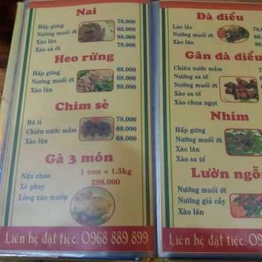 Thực đơn- Quán Nhậu Bia Sệt 165A