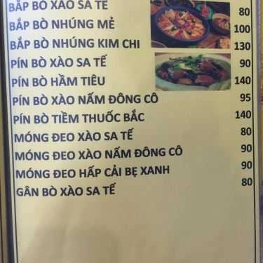 Thực đơn- Quán Nhậu 2 Chị Em - Quán Bia Sệt