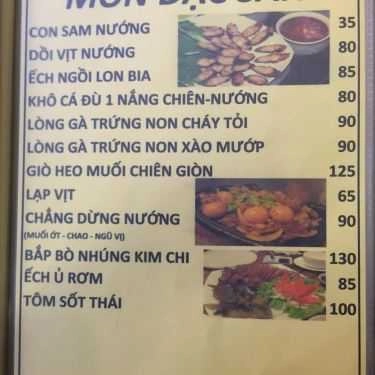 Thực đơn- Quán Nhậu 2 Chị Em - Quán Bia Sệt