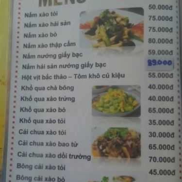 Thực đơn- Quán Nhậu Bia Sệt 59