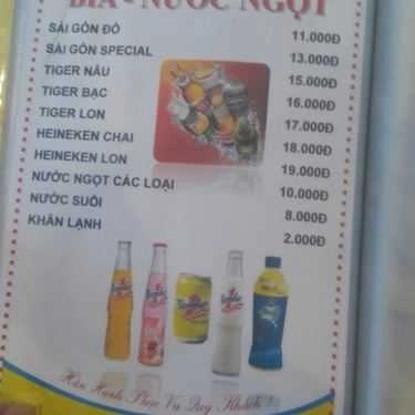 Thực đơn- Quán Nhậu Bia Sệt 59