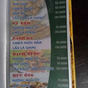 Thực đơn- Quán Nhậu Bia Sệt 730