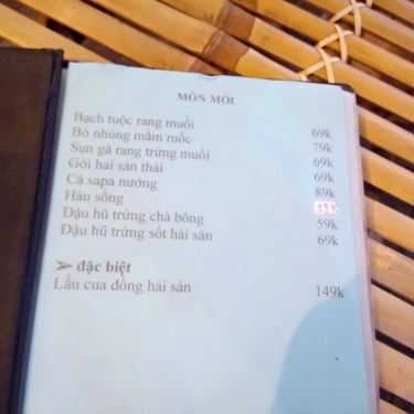 Thực đơn- Quán Nhậu Bia Tươi 3000 - Hải Sản & Lẩu