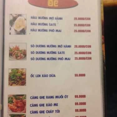 Thực đơn- Quán Nhậu Bảy Hiền - Bia Tuyết