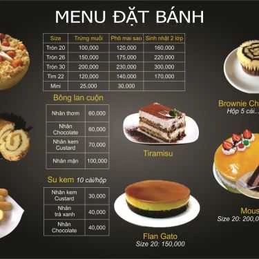 Thực đơn- Tiệm Bánh Bích Trâm Bakery