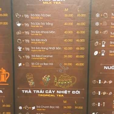 Thực đơn- Bili Coffee & Tea - Trà Sữa Nhà Trắng