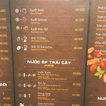 Thực đơn- Bili Coffee & Tea - Trà Sữa Nhà Trắng